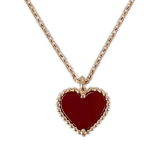 Van Cleef & Arpels Sweet Heart VCARN59N00 Rose gold Carnelian Necklace - Picture 1 of 13